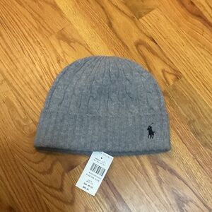 Polo by Ralph Lauren Gray Cable Knit Beanie